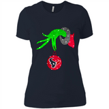 GRINCH HAND HOLDING HOUSTON TEXANS GLITTER CHRISTMAS PINGPONG