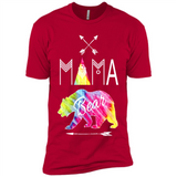 Mama Bear Shirt Tie Dye Family Vacation & Camping Tee - Premium Short Sleeve T-Shirt