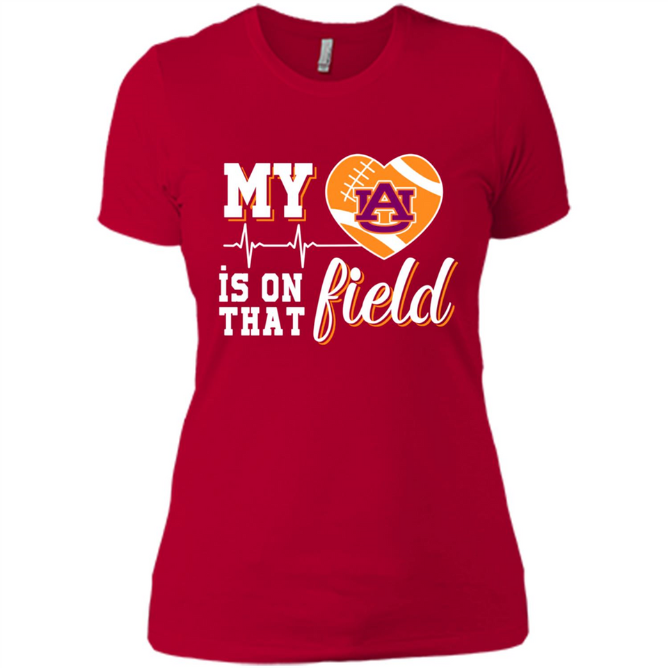 Auburn Tigers Football My Heart is on that Field - Ladies' Boyfriend T-Shirt