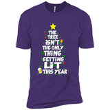 Funny Christmas Tree Drinking Sweatshirt Adult Boozy Festive - Premium Short Sleeve T-Shirt