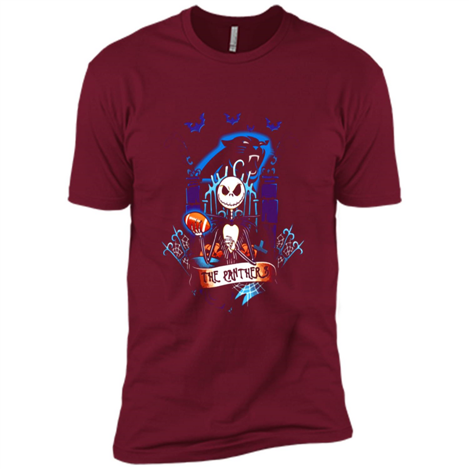 Carolina Panthers Halloween The Nightmare Before Christmas - Premium Short Sleeve T-Shirt