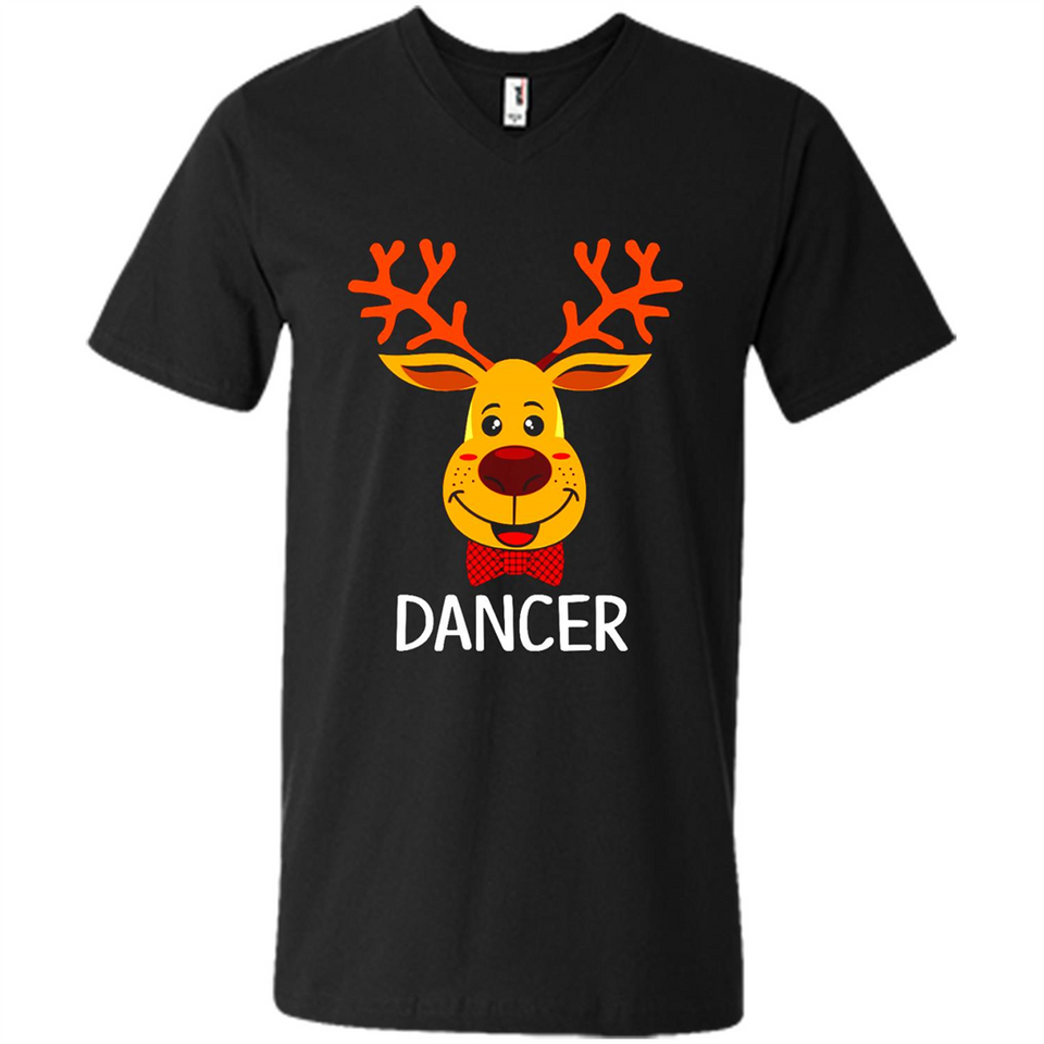 Dancer Santa Claus Funny Xmas Holiday T-Shirt - Men's V-Neck