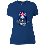 Chicago Cubs Halloween The Nightmare Before Christmas - Ladies' Boyfriend T-Shirt