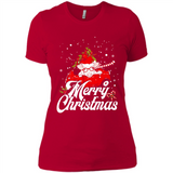 Merry Christmas Pig s - Ladies' Boyfriend T-Shirt