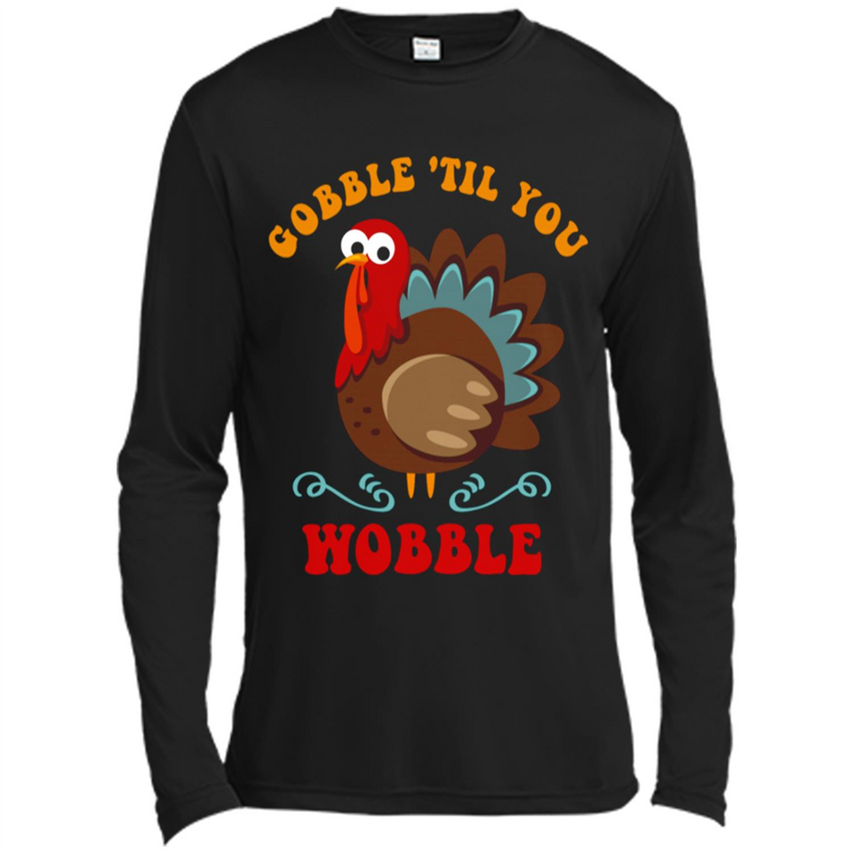 Thanksgiving Gobble Wobble Turkey - Canvas Long Sleeve T-Shirt