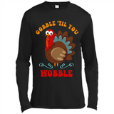Thanksgiving Gobble Wobble Turkey - Canvas Long Sleeve T-Shirt