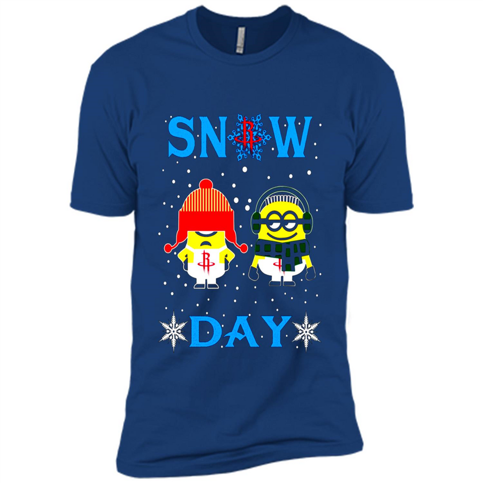 Snow Day Shirt For Houston Rockets Vs Minion Fans pingpong
