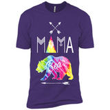 Mama Bear Shirt Tie Dye Family Vacation & Camping Tee - Premium Short Sleeve T-Shirt