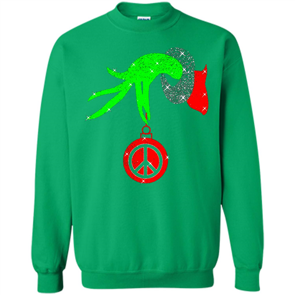 Christmas The Grinch Hand Holding Hippie Ornament - Sweatshirt