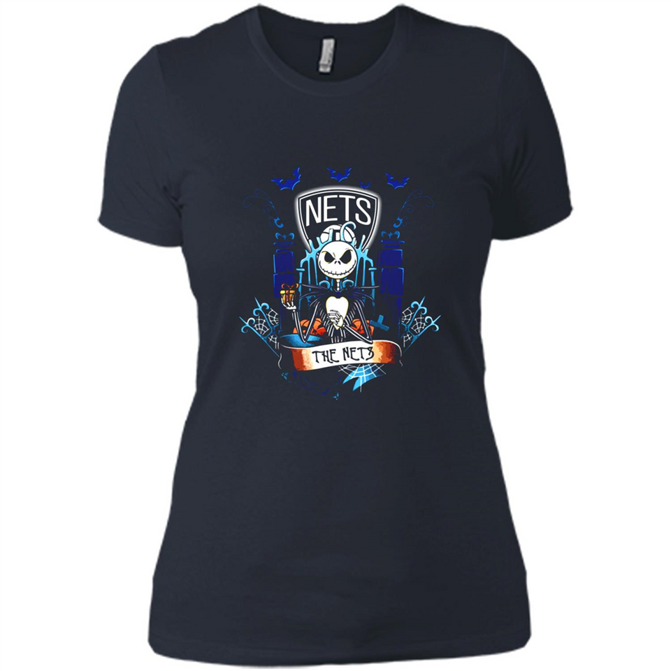 Brooklyn Nets Halloween The Nightmare Before Christmas - Ladies' Boyfriend T-Shirt