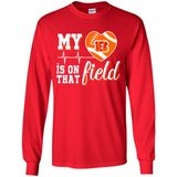 Cincinnati Bengals Football My Heart is on that Field - Long Sleeve T-Shirt