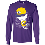 Jack Skellington The Nightmare Before Christmas-Packers Football - Long Sleeve T-Shirt