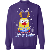 Minion Baltimore Ravens Ugly Christmas Sweater Let it Snow - Sweatshirt
