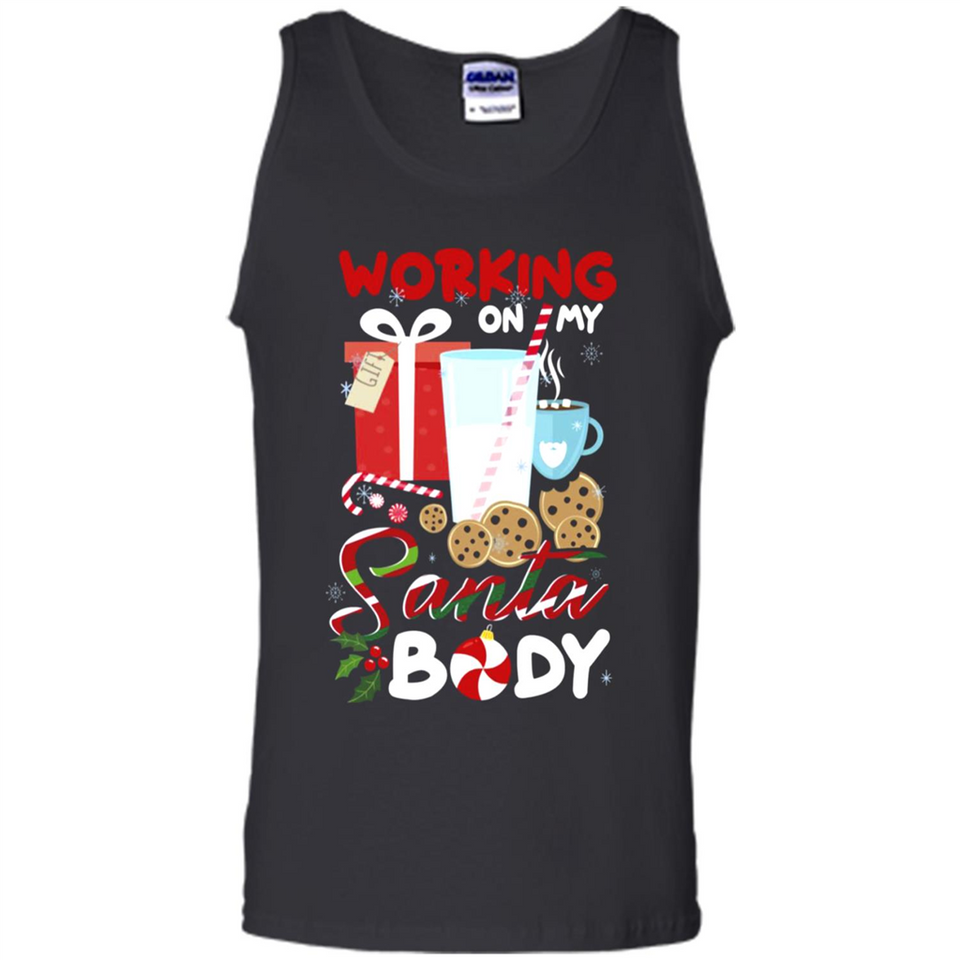 Working On My Santa Body Funny Christmas Gift Sleeve Xmas - Tank Top