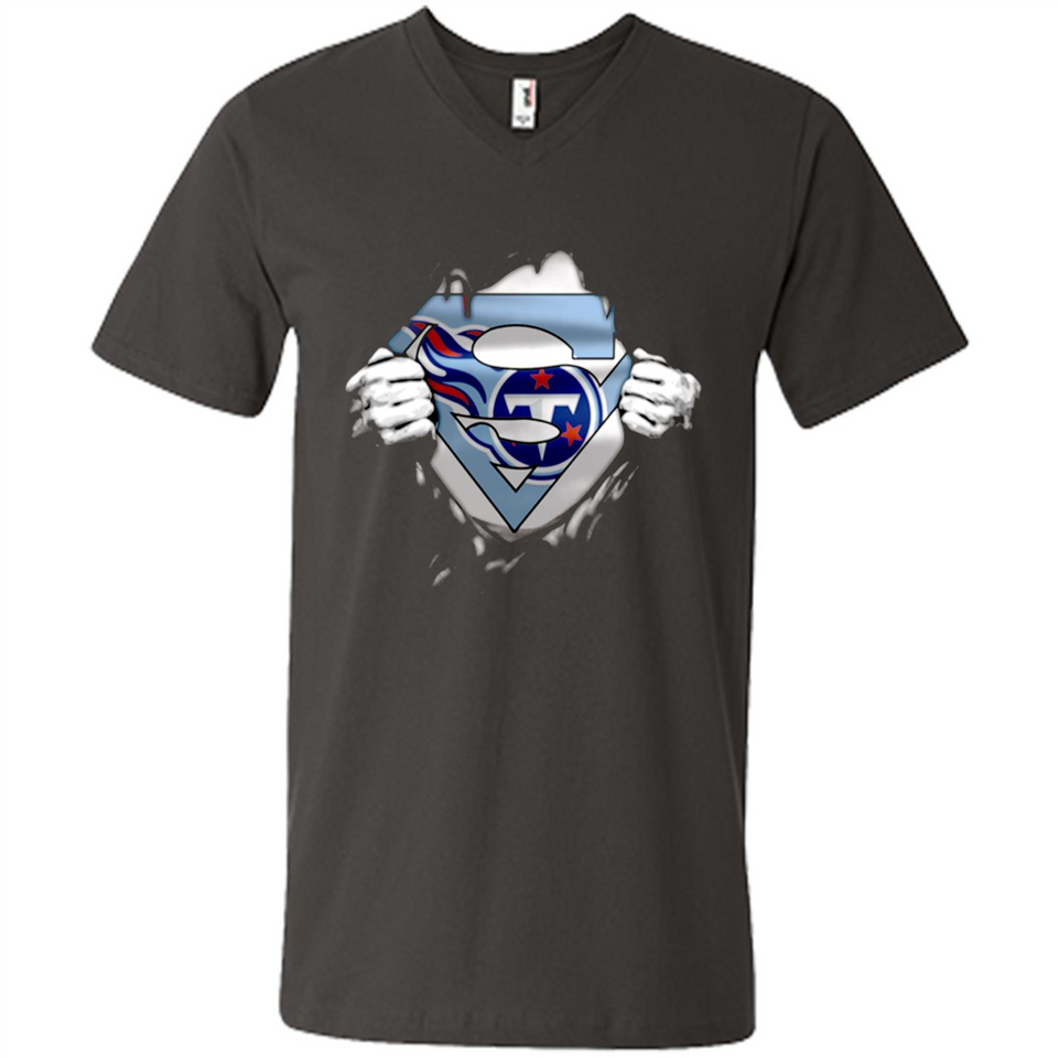 Tennessee Titans And Superman Fans - Men's V-Neck