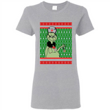 Grinch Nurse Ugly Christmas Sporty T-Shirt PINGPONG - Ladies Short-Sleeve