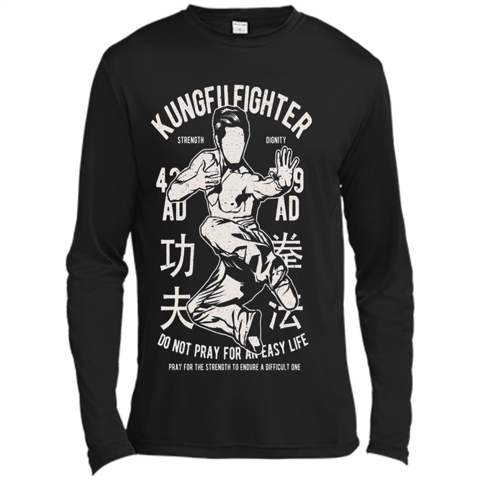 Kungfu Martial Arts Fight Apparel - Canvas Long Sleeve T-Shirt