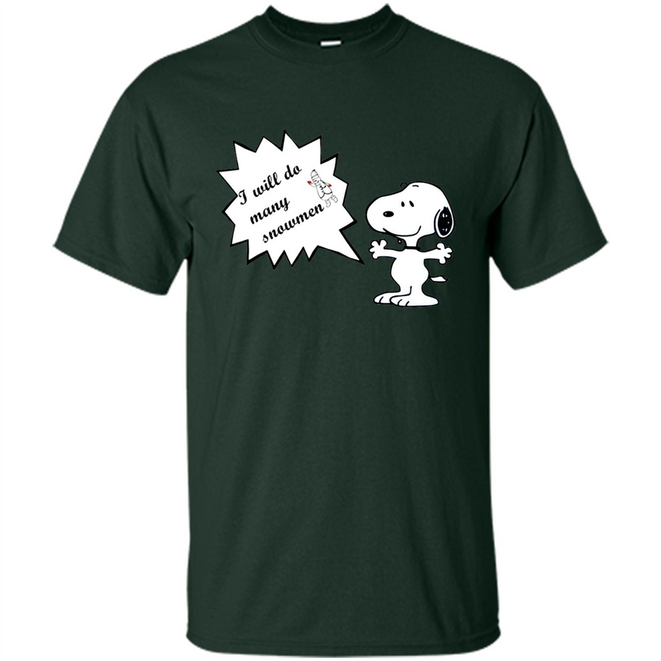 Snoopy I Will Do Many Snowman Christmas