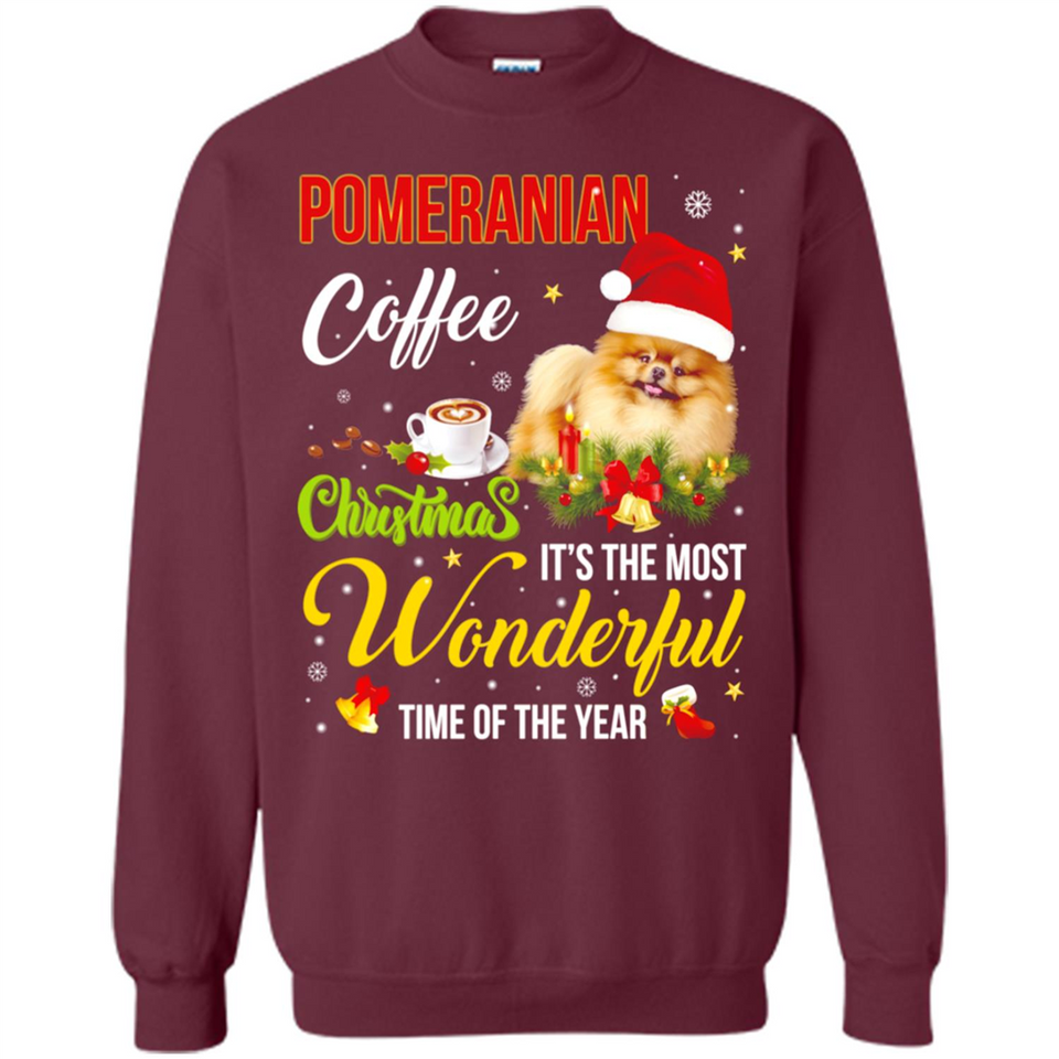 Pomeranian Coffee Wonderful Christmas