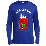 Peanuts By Schulz Snoopy Young Men_s Christmas SweatShirt - Canvas Long Sleeve T-Shirt