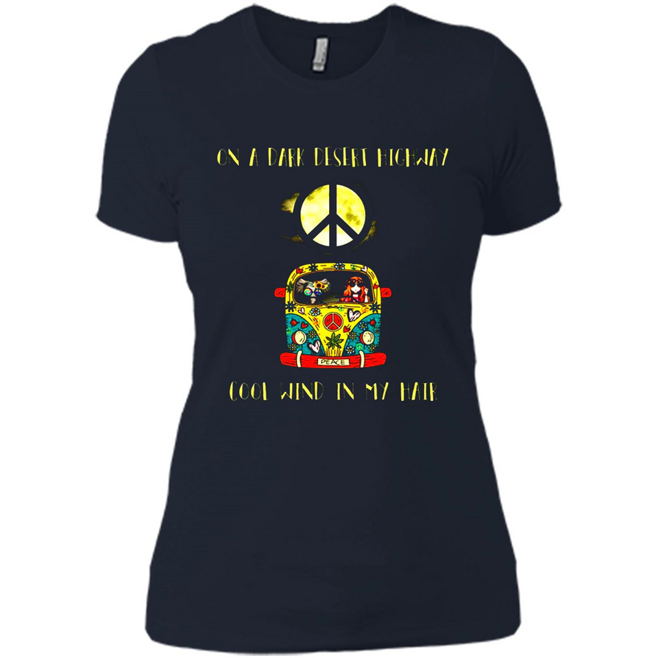 Peace-On A Dark Desert Highway Cool Wind In My Hair Shirt PINGPONG - Ladies' Boyfriend T-Shirt