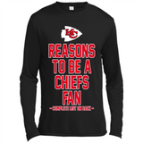 Reasons to be a Kansas City Chiefs Fan Complete List on Back - Canvas Long Sleeve T-Shirt