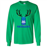 Bud Light Reinbeer Funny Beer Reindeer Christmas Sweatshirt - Long Sleeve T-Shirt