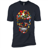 Skull Christmas Decorations Merry Xmas T-Shirt - Premium Short Sleeve T-Shirt