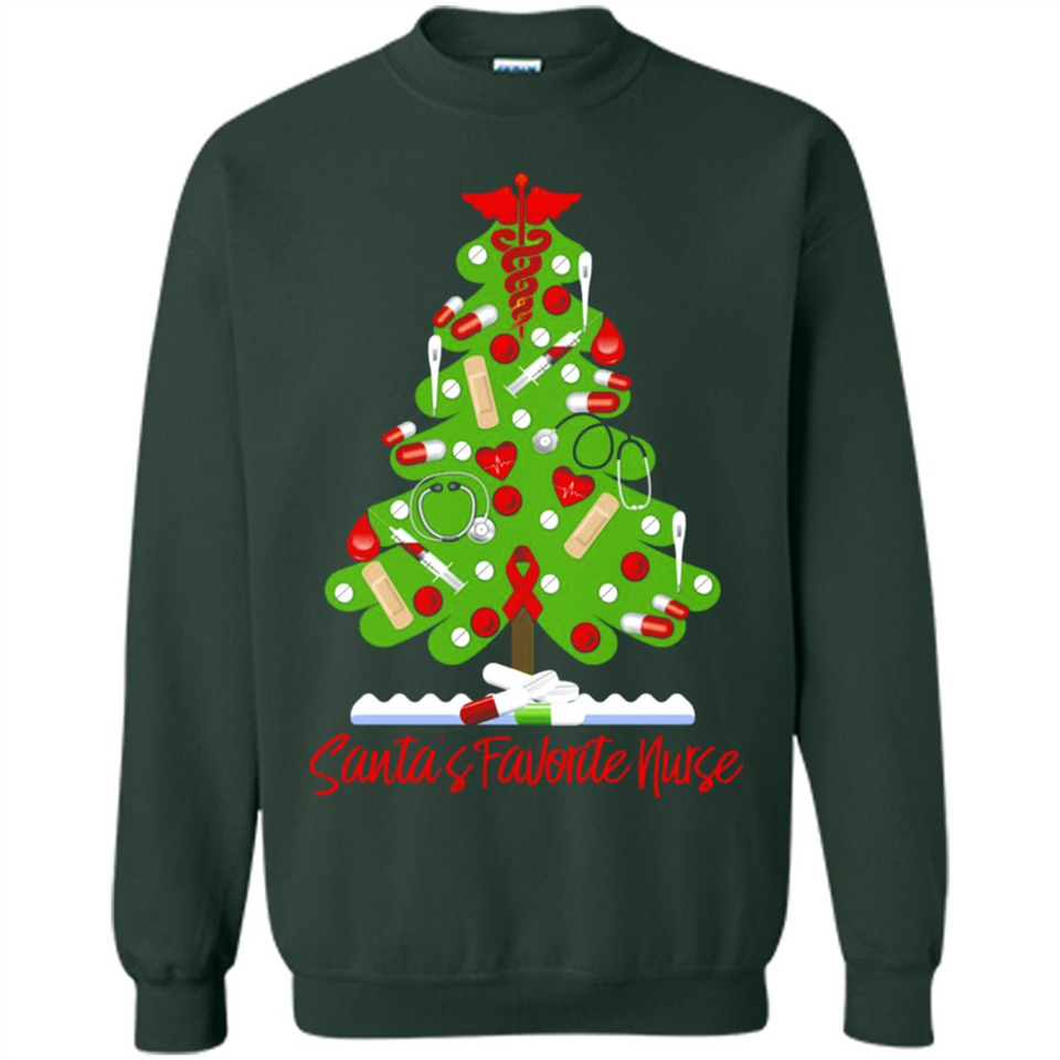 Santa's Favorite Nurse Christmas Tee