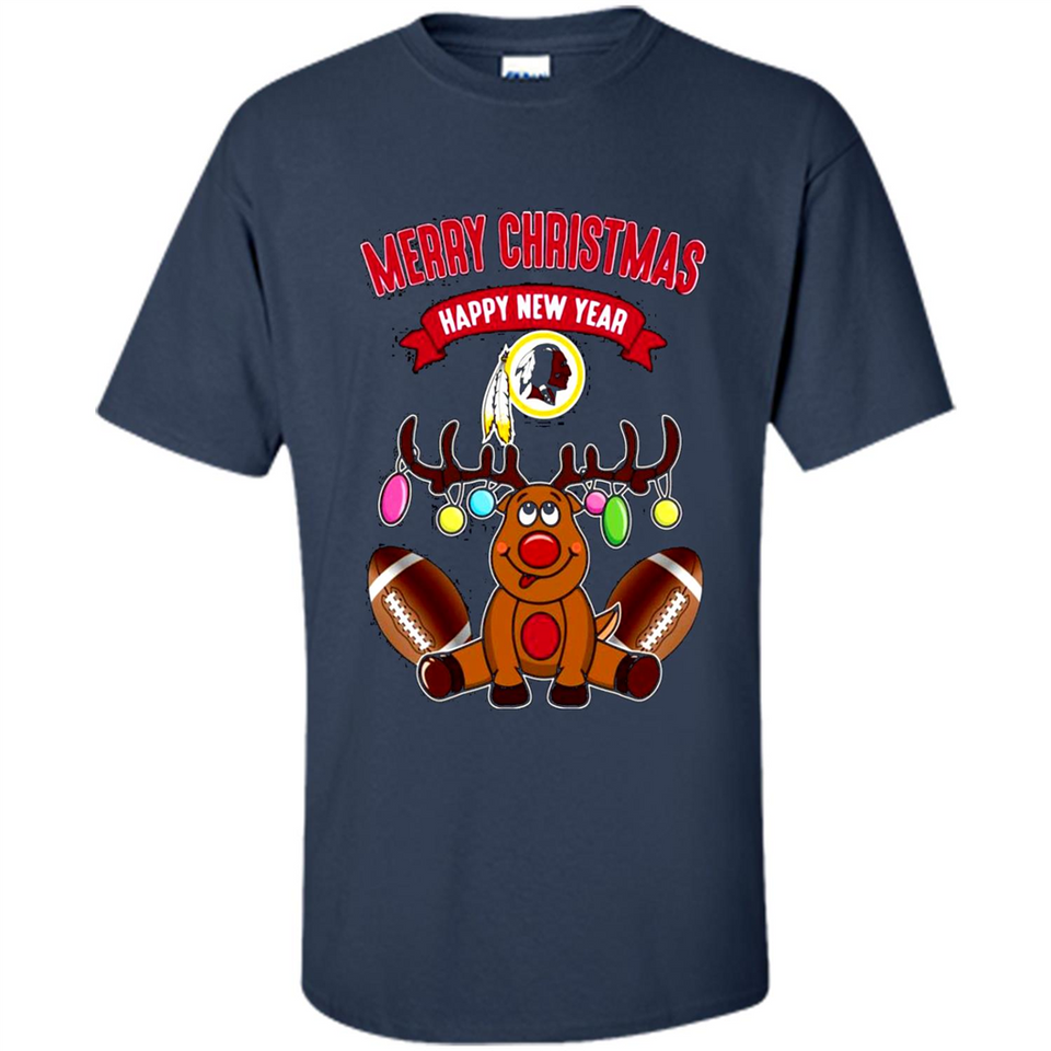 Washington Redskins NFL Reindeer Funny Merry Christmas And Happy New Year