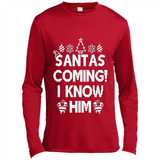 Santa's Coming I Know Him Shirt Santa Ugly Christmas T-Shirt Funny Santa Christmas