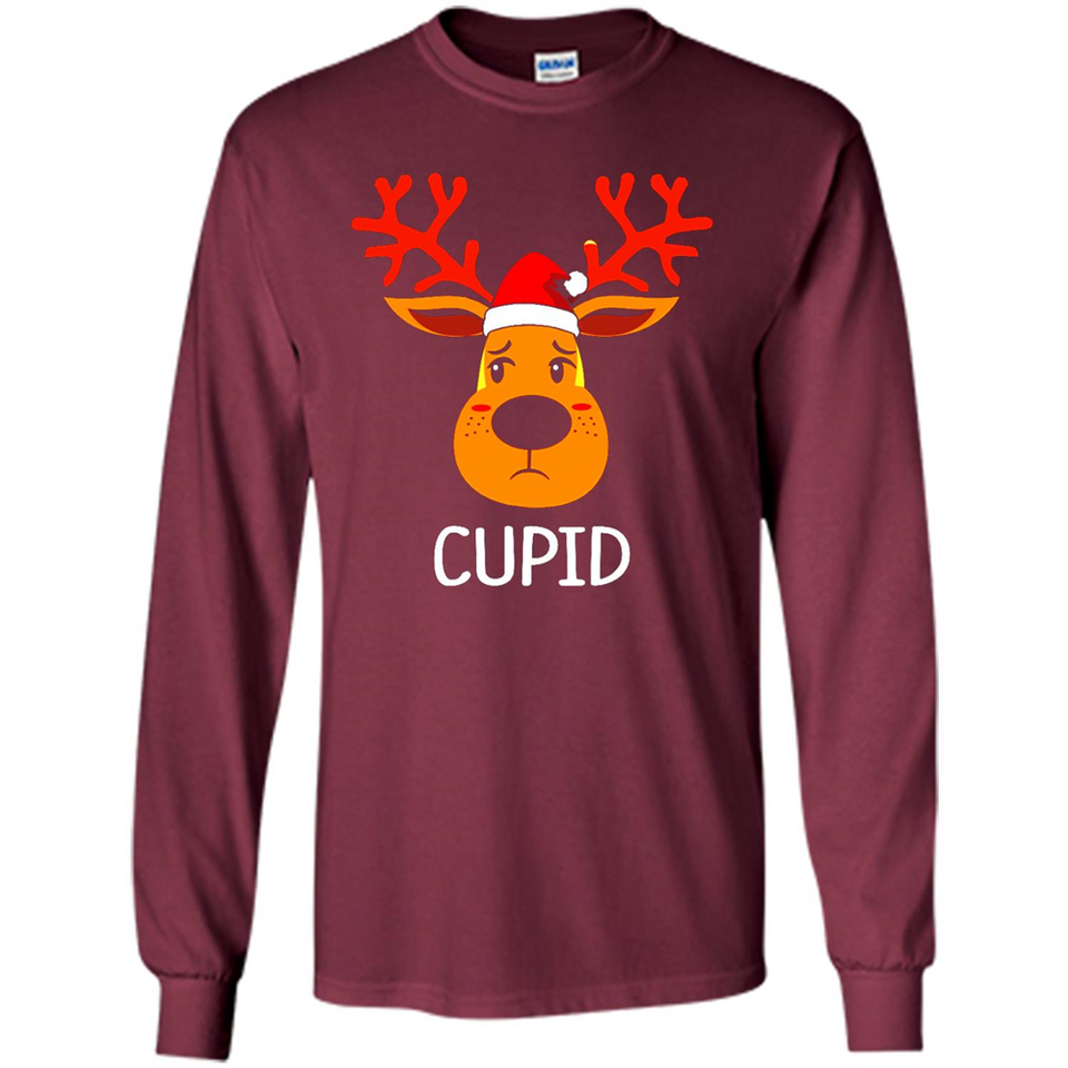 Cupid Santa Claus Funny Xmas Holiday T-Shirt - Long Sleeve T-Shirt