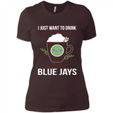 I Just Want To Drink Hot Chocolate & Watch Toronto Blue Jays Ugly Christmas Sweater PINGPONG