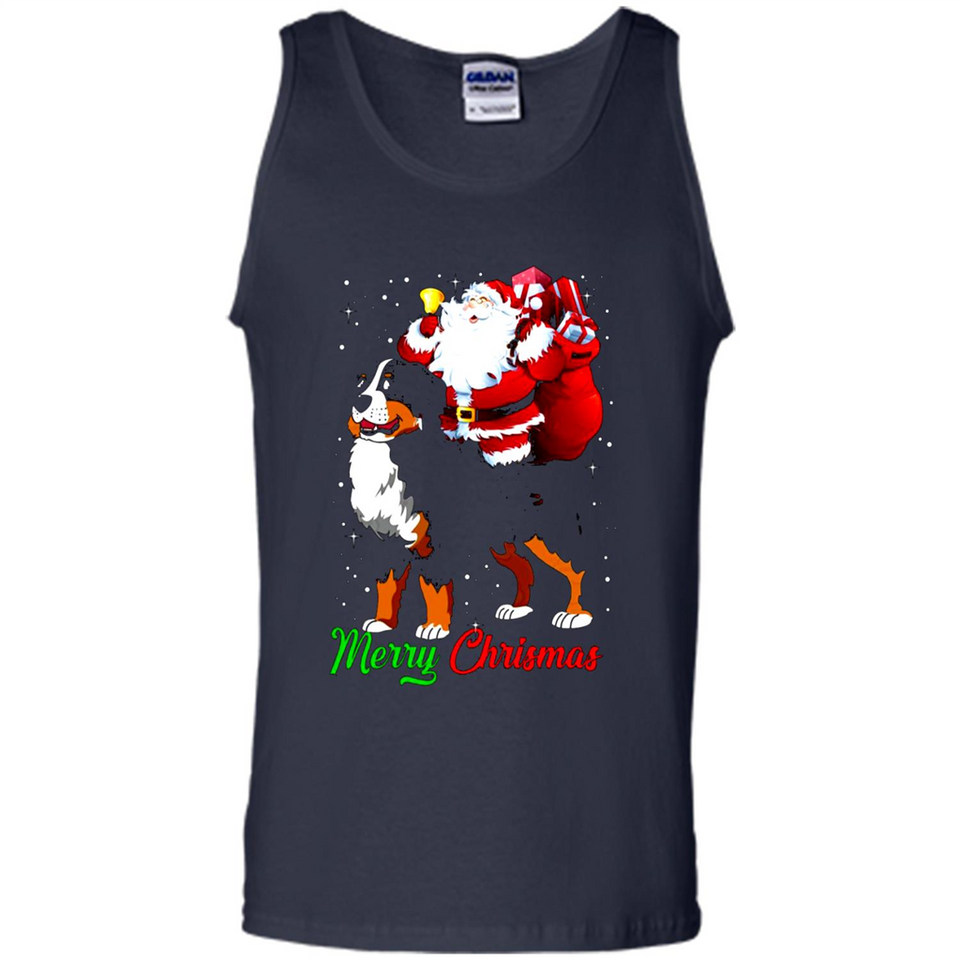 Merry Christmas Santa Claus With Big Dog sweater PINGPONG