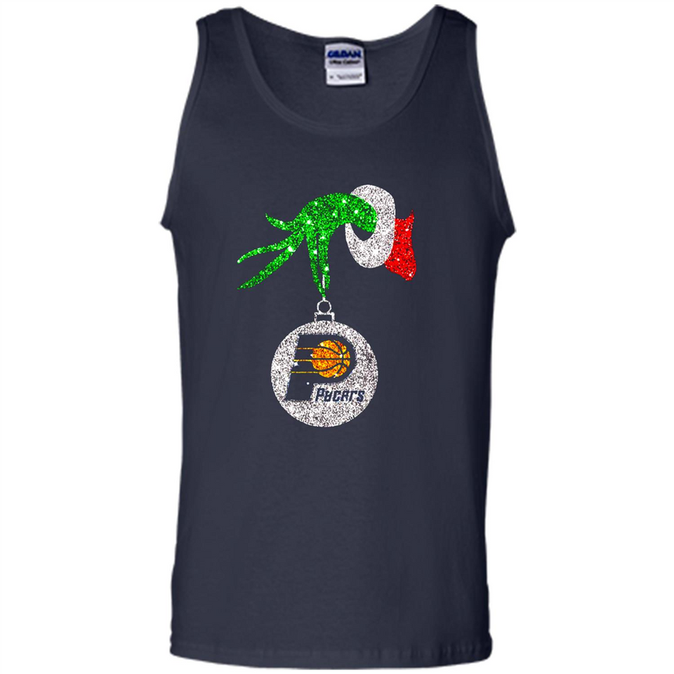 Amazing tee Indiana Pacers Glitter Grinch Monogram Ornament Christmas Gift - Tank Top