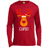 Cupid Santa Claus Funny Xmas Holiday T-Shirt - Canvas Long Sleeve T-Shirt