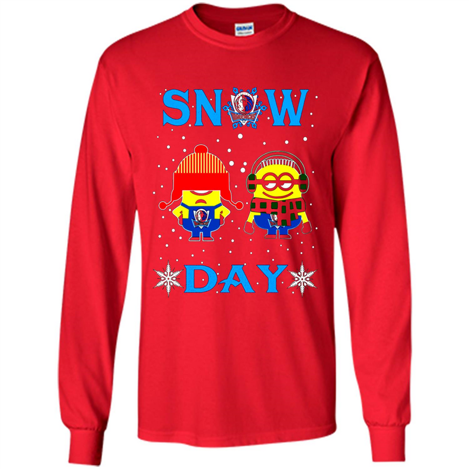 Snow Day Shirt For Dallas Mavericks Vs Minion Fans pingpong