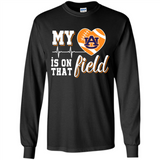 Auburn Tigers Football My Heart is on that Field - Long Sleeve T-Shirt