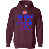 Reasons to be a Detroit Pistons Fan Complete List on Back - Hoodie