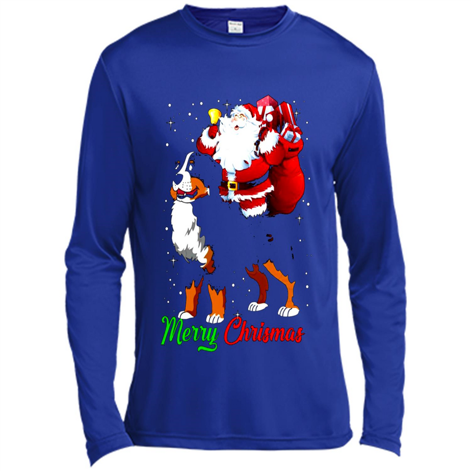 Merry Christmas Santa Claus With Big Dog sweater PINGPONG