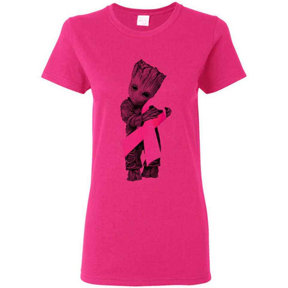 Groot Hug Breast Cancer - Ladies Short-Sleeve
