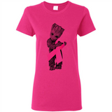 Groot Hug Breast Cancer - Ladies Short-Sleeve