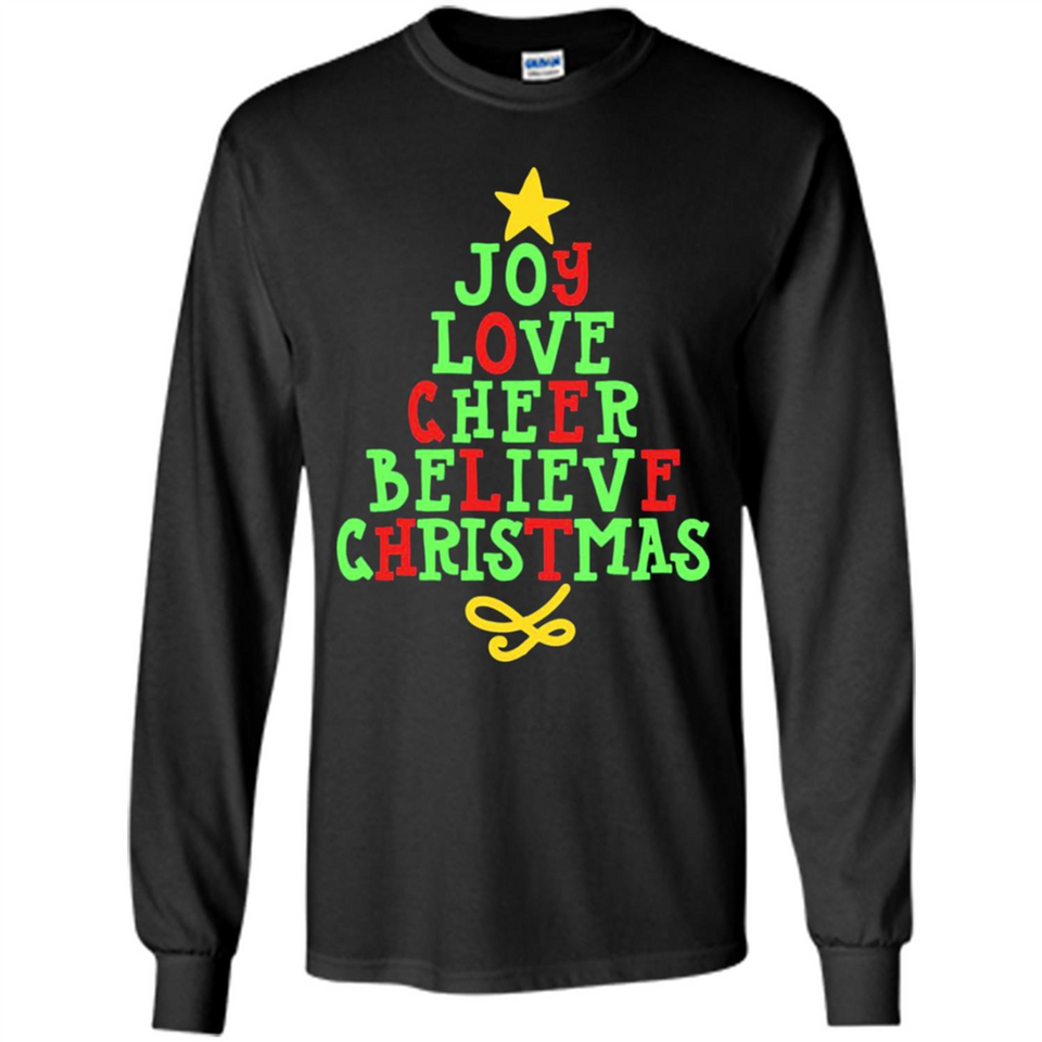 Joy Love Cheer Believe Christmas Tree