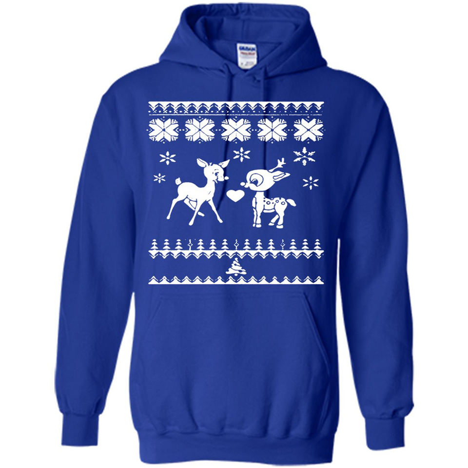 Rudolph and Clarice Ugly Christmas Sweater - Hoodie