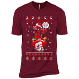 No Christmas for You – Deadpool Santa Claus Ugly Sweater - Premium Short Sleeve T-Shirt