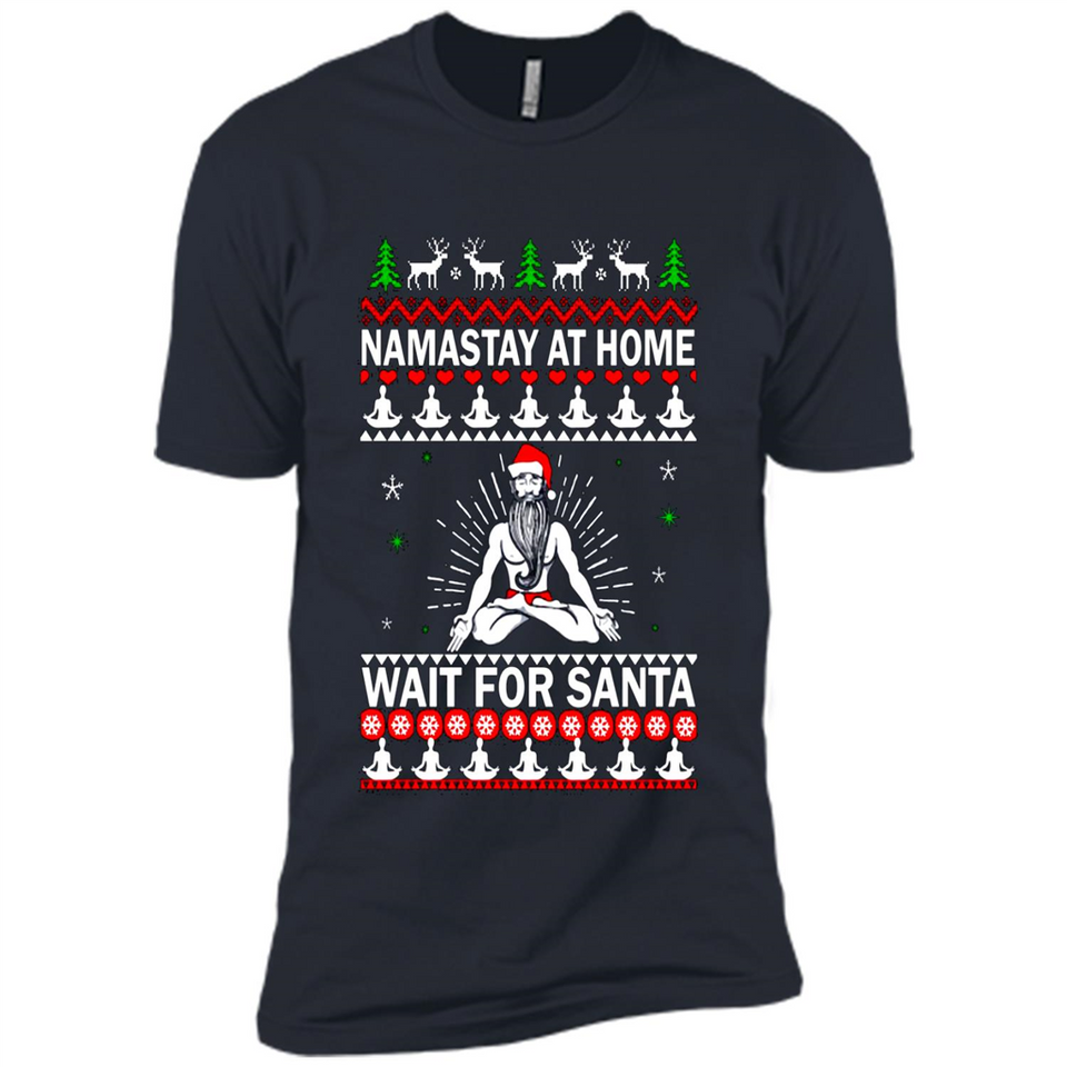Namastay at home and wait for Santa Christmas sweatshirt PINGPONG