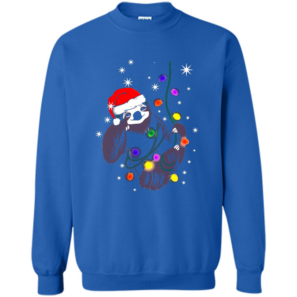 Cute Christmas Choloepus Sloth Santa Led Light Mug - Sweatshirt