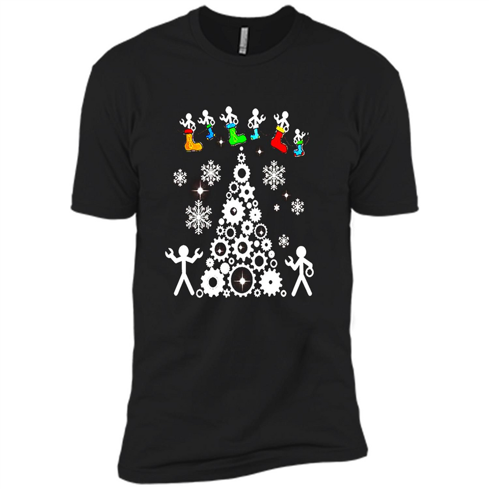 Funny Mechanics Ugly Christmas 2018 - Premium Short Sleeve T-Shirt