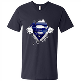 Detroit Tigers And Superman Fans - Men's V-Neck