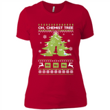Oh Chemist Tree Ugly Christmas Sweater - Ladies' Boyfriend T-Shirt